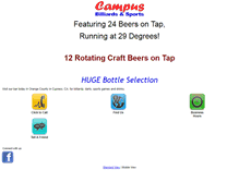 Tablet Screenshot of campus-billiards.com
